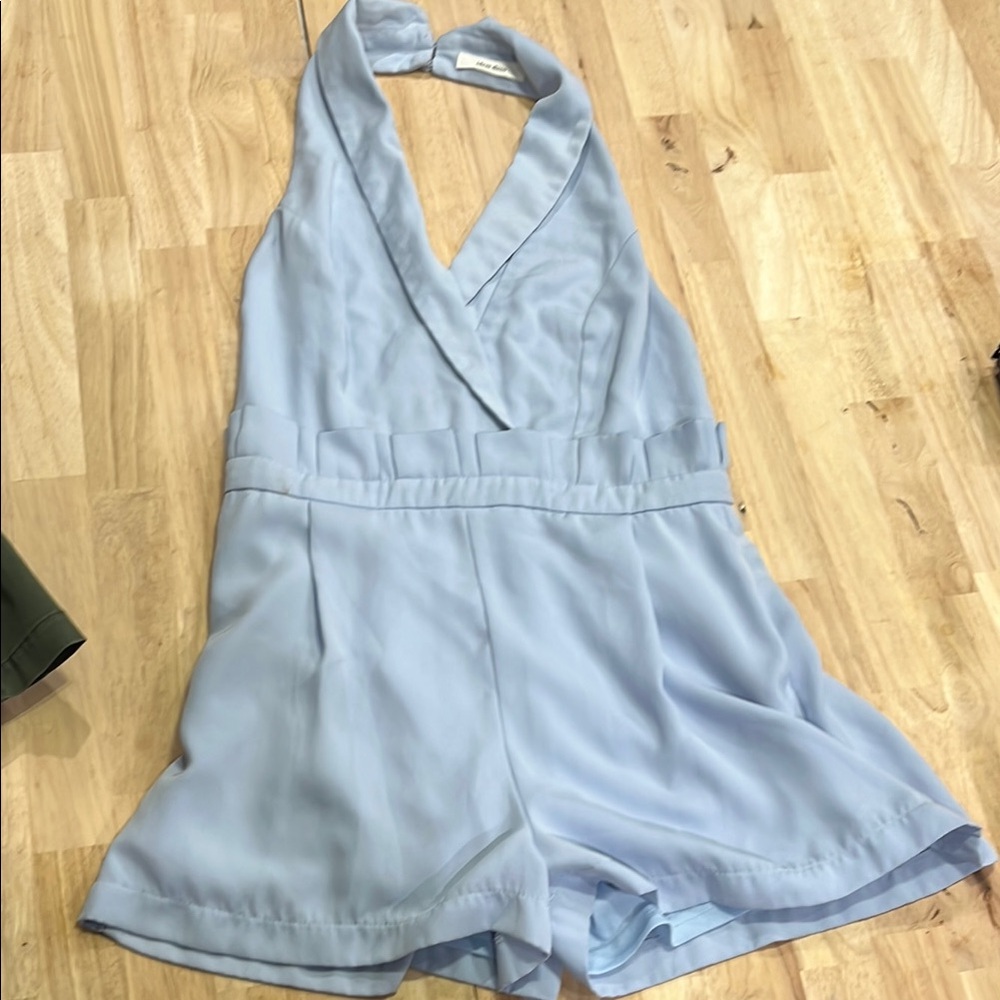 Light Blue Halter Jumpsuit